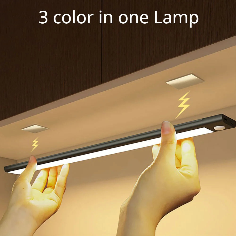 Motion Sensor Light Wireless LED Night Light USB Rechargeable Night Lamp for Cabinet and Kitchen Use