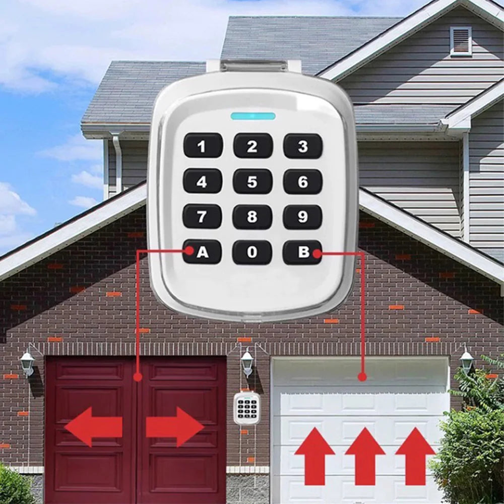 Multi-Frequency 280-868MHz Wireless Keypad Remote Control for Garage Door Opener