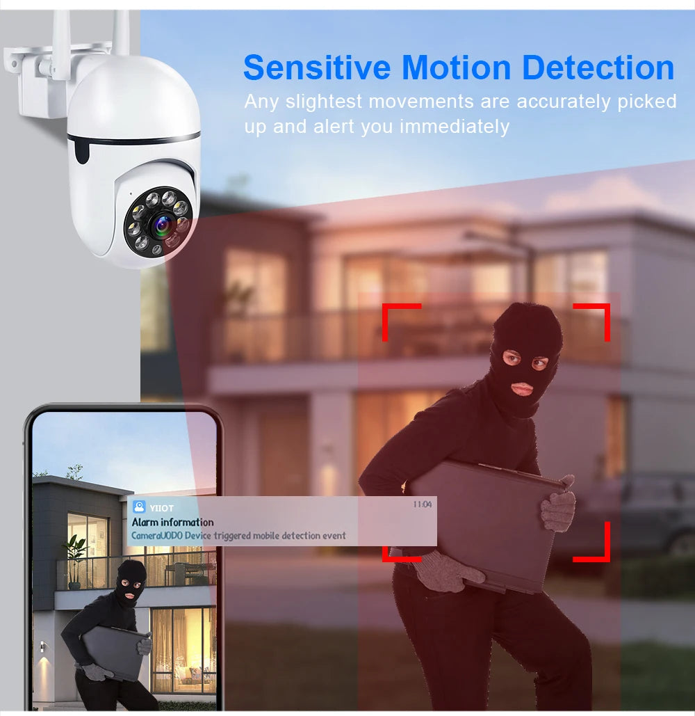 8MP Wireless Outdoor PTZ Security Camera with 4X Zoom AI Human Tracking Two-Way Audio HD Night Vision
