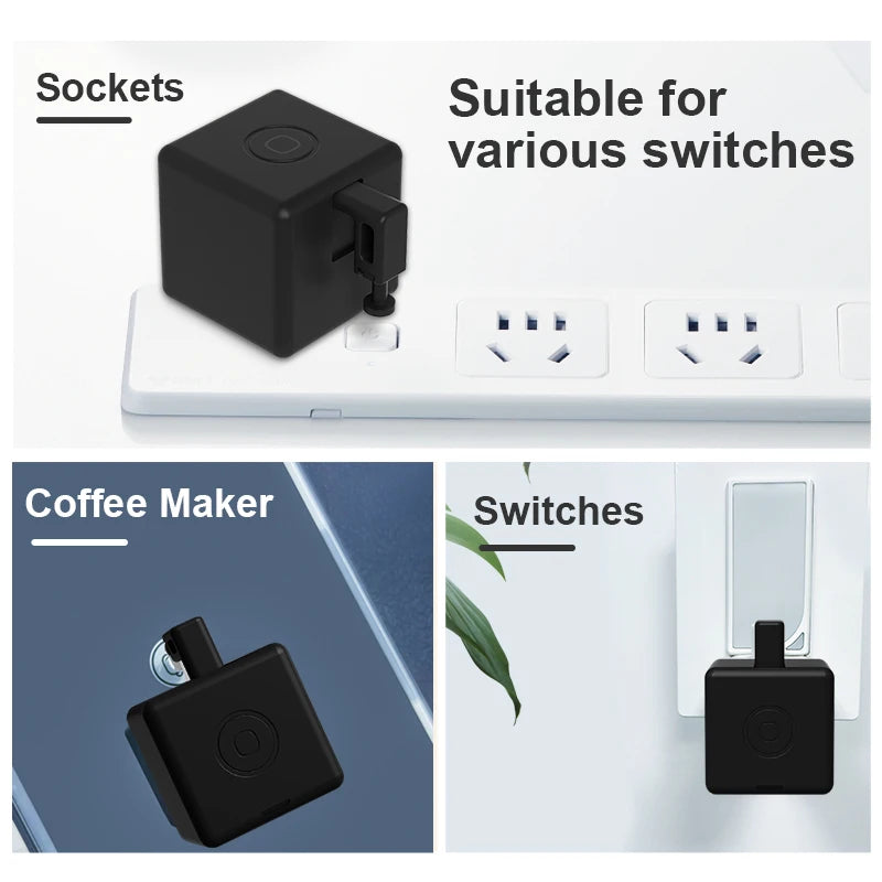 Interruptor inteligente Tuya Zigbee Fingerbot con control remoto para cortinas de garaje, botón pulsador, funciona con Alexa y Google Home, asistente de voz