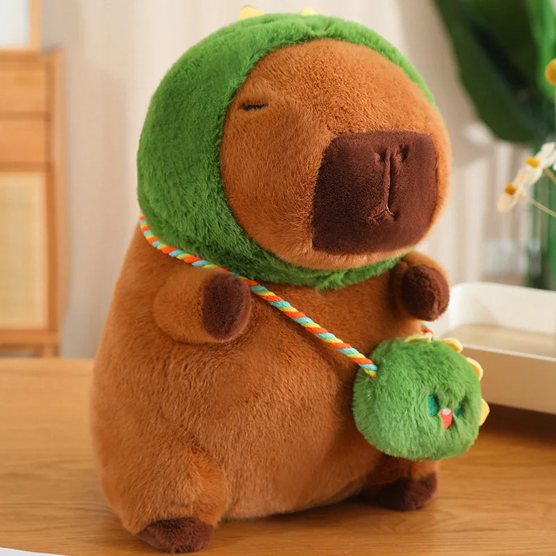 30-85cm Giant Lotus Leaf Umbrella Capybara Plush Toy