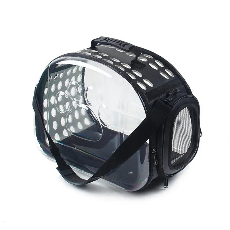 Pet Shoulder Crossbody Bag Breathable and Portable Pet Outing Cat Backpack Outdoor Travel Handbag, Small Dog Folding Bag