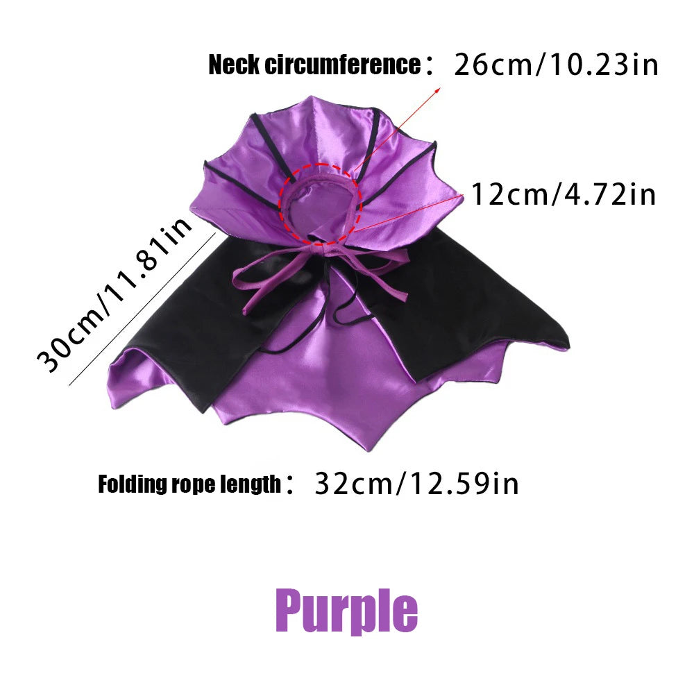 Halloween Vampire Pet Costumes Couture Set with Mask Cape for Cats Dog Halloween Festival Set Dress Up Pet Parties Cloak Clothes