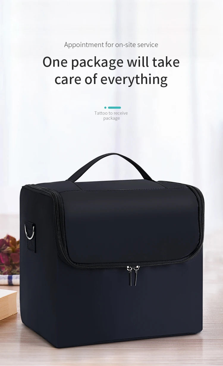 Large Makeup Train Case for Women with 4 Tier Design and Adjustable Compartments Travel Storage Bag for Beauty Essentials