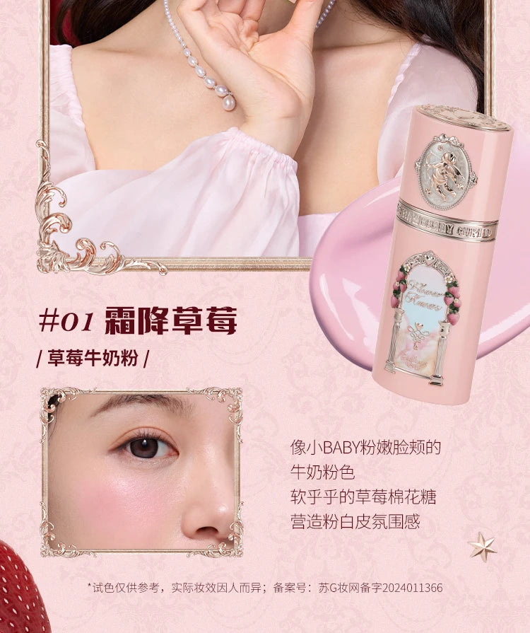 Flower Knows Strawberry Cupid Liquid Blush Long Lasting Hydrating Creamy Blusher for Effortless Makeup