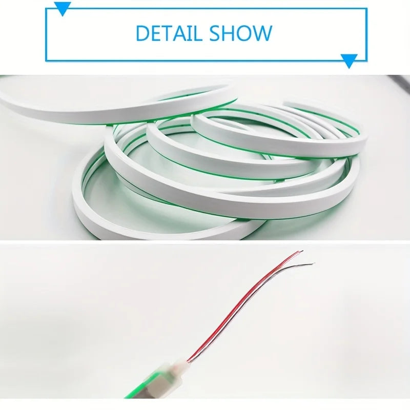 Neon LED Strip Light 5M 600 LEDs Waterproof Flexible Silicone Lamp