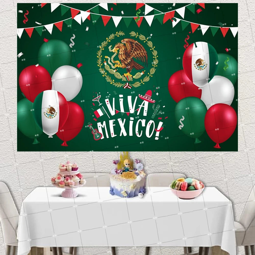 Mexican Independence Day Viva Mexico Party Photography Background Photo Booth