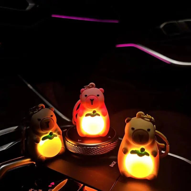 Cute Capybara Key Chains for Girls Glowing Kawaii Charm