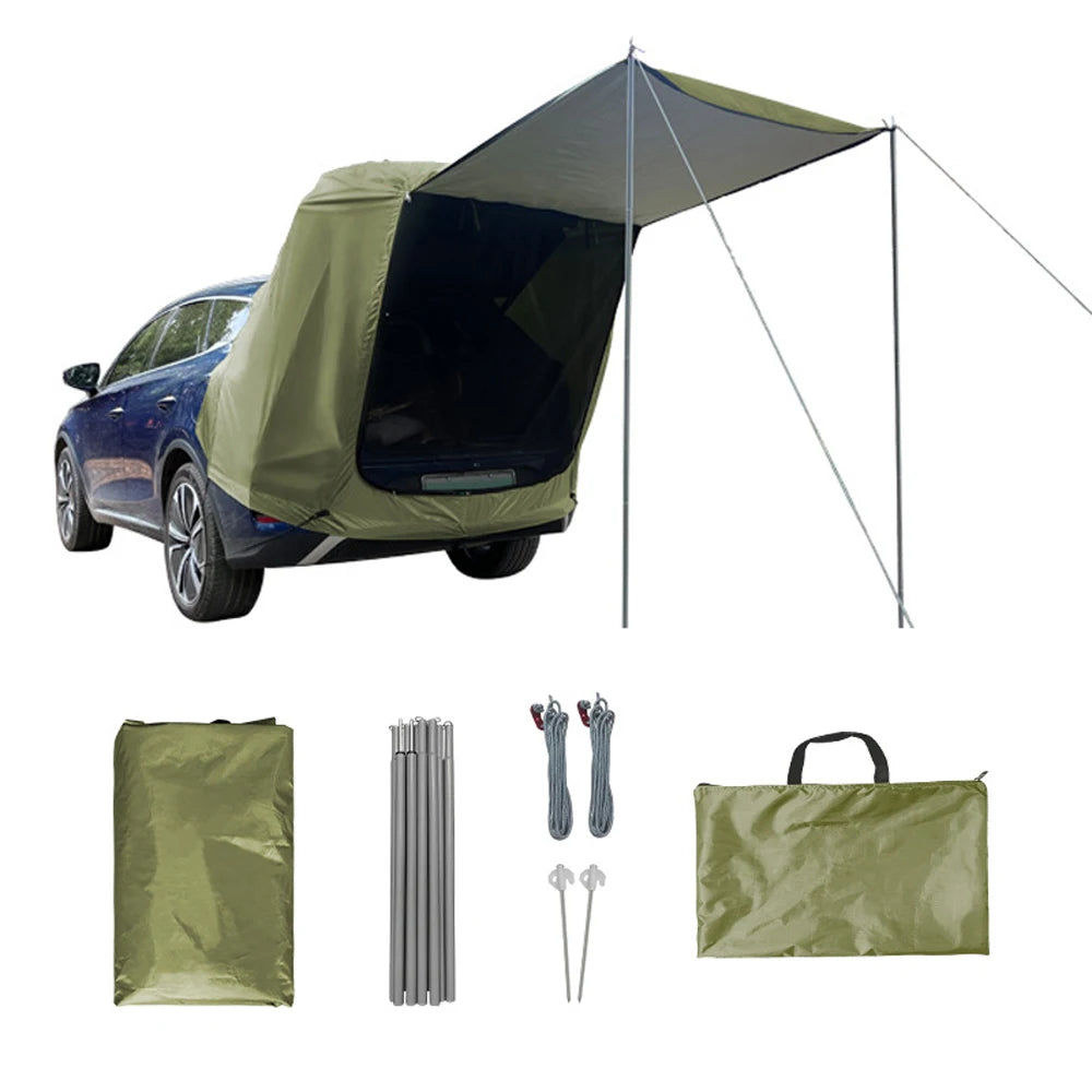 Outdoor Car Rear Tent Camping Canopy Sunshine-Proof Rain-Proof