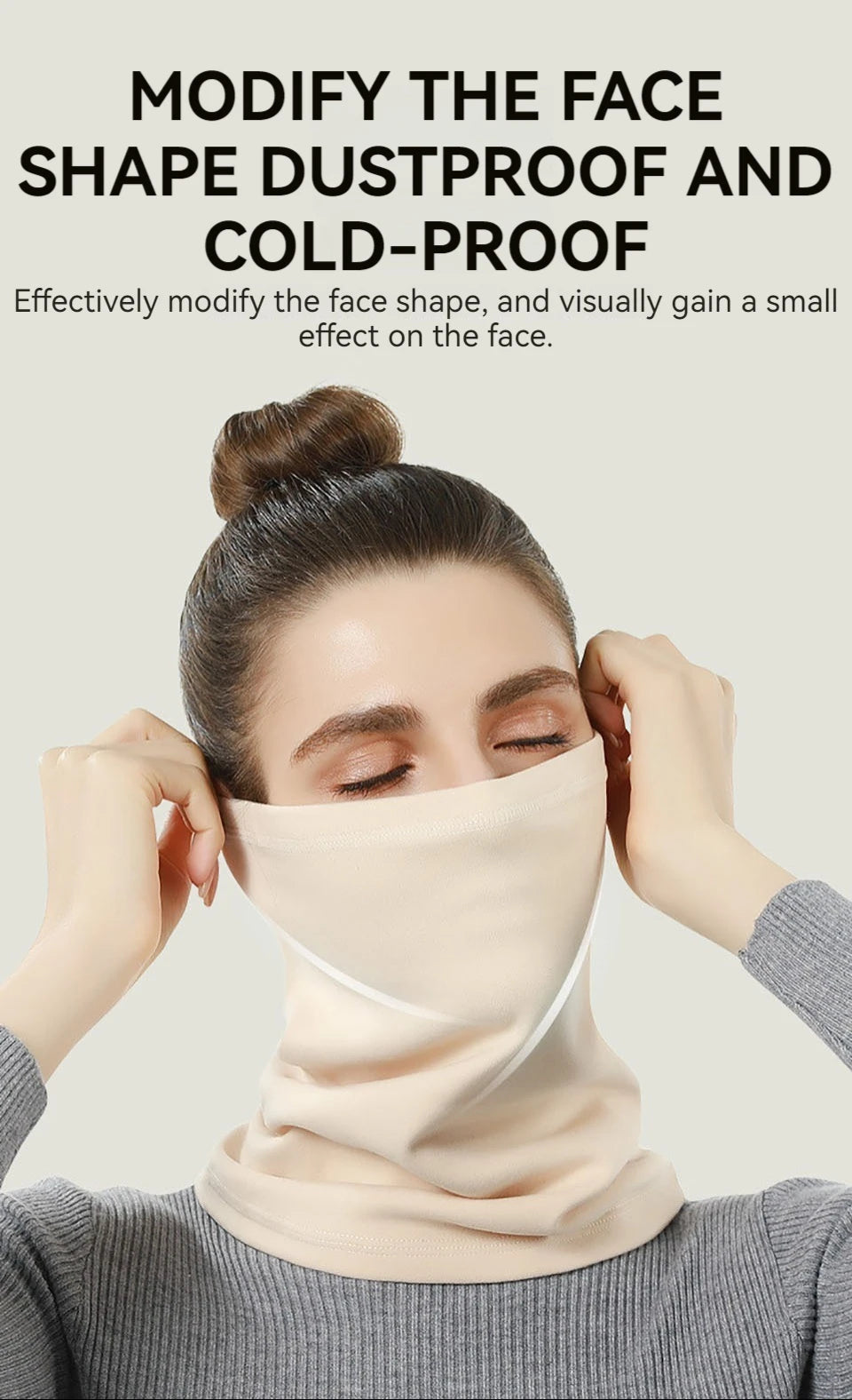 GTUBIKE Men Women Winter Sports Bandana Velvet Neck Warmer