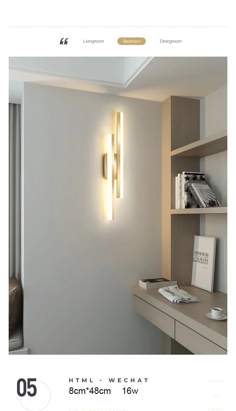 Modern LED Acrylic Wall Light Sconce for Bedroom and Hallway Decor
