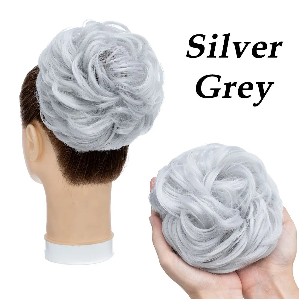 Hairro Synthetic Messy Hair Bun Scrunchies For Women 55g