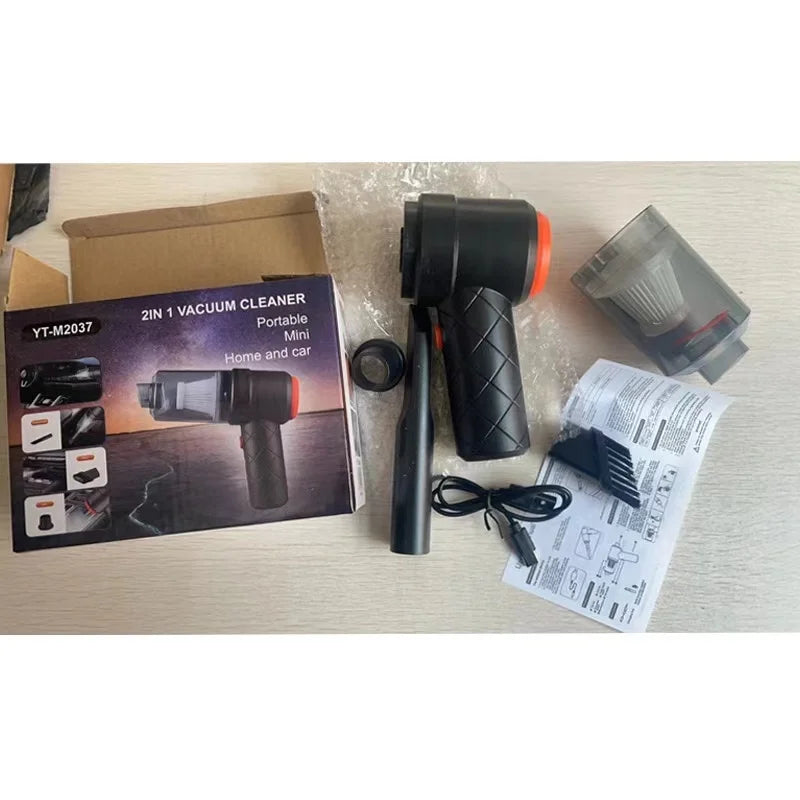 Portable High-Power Car Vacuum Cleaner with Suction and Blowing Function