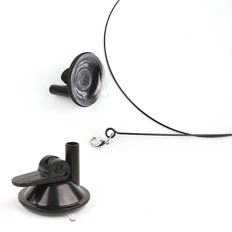 Cat Toys Simulated Bird Feather Cat Teasing Stick Epoxy Sucker Steel Wire Long Rod Cat Self Hi No Harmful Ingredients