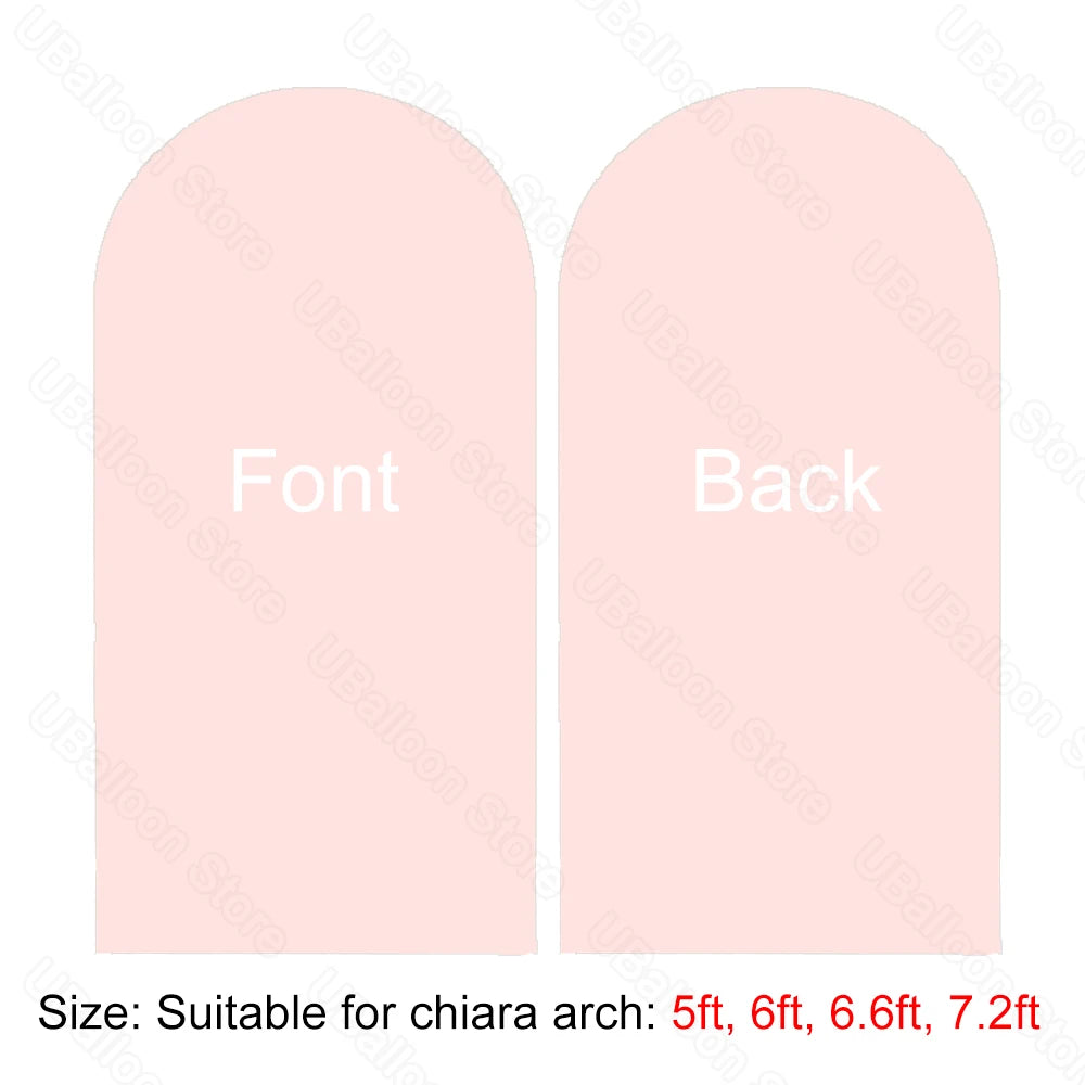 2M Chiara Arch Cover Double Sided White and Hot Pink Fabric Backdrop for Birthday Baby Shower and Wedding Decorations
