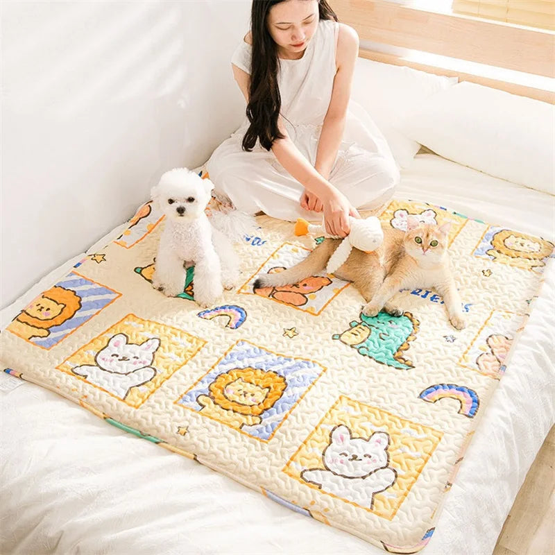 Dog Mats for Floors and Crates Reusable Washable Pet Playpen Cushions for Cats and Puppies Travel Car Mats for Dogs