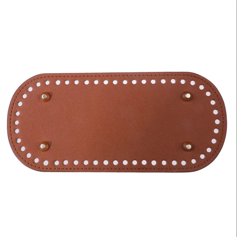 22x10cm PU Leather Bag Base with Holes for Crochet DIY