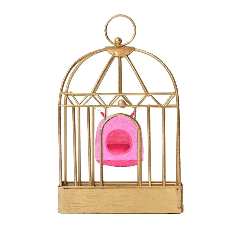 New Winter Warm Bird Nest Parrot House Polar Fleece Parakeet Hammock Small Animal Hanging Swing Bed Pet Birds Cage Accessories
