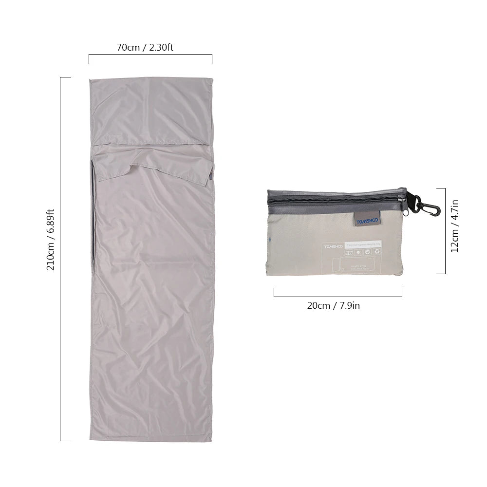 Lightweight Outdoor Sleeping Bag Liner Polyester Pongee 75x210CM