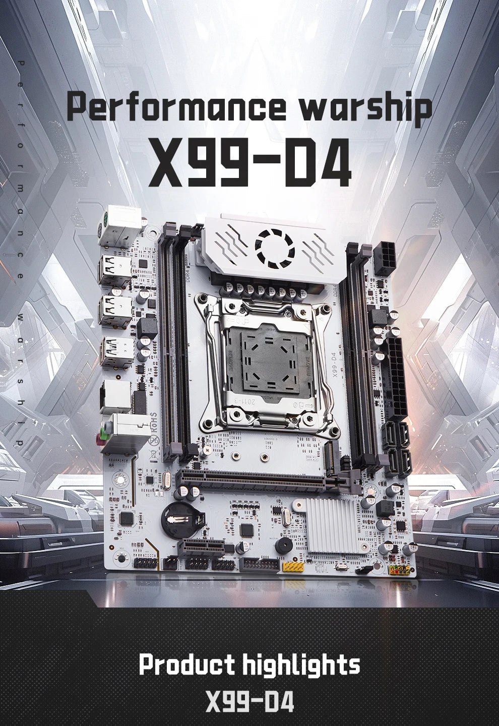 QIYIDA X99 Motherboard D4 LGA 2011 3 M.2 Slot DDR4 Support