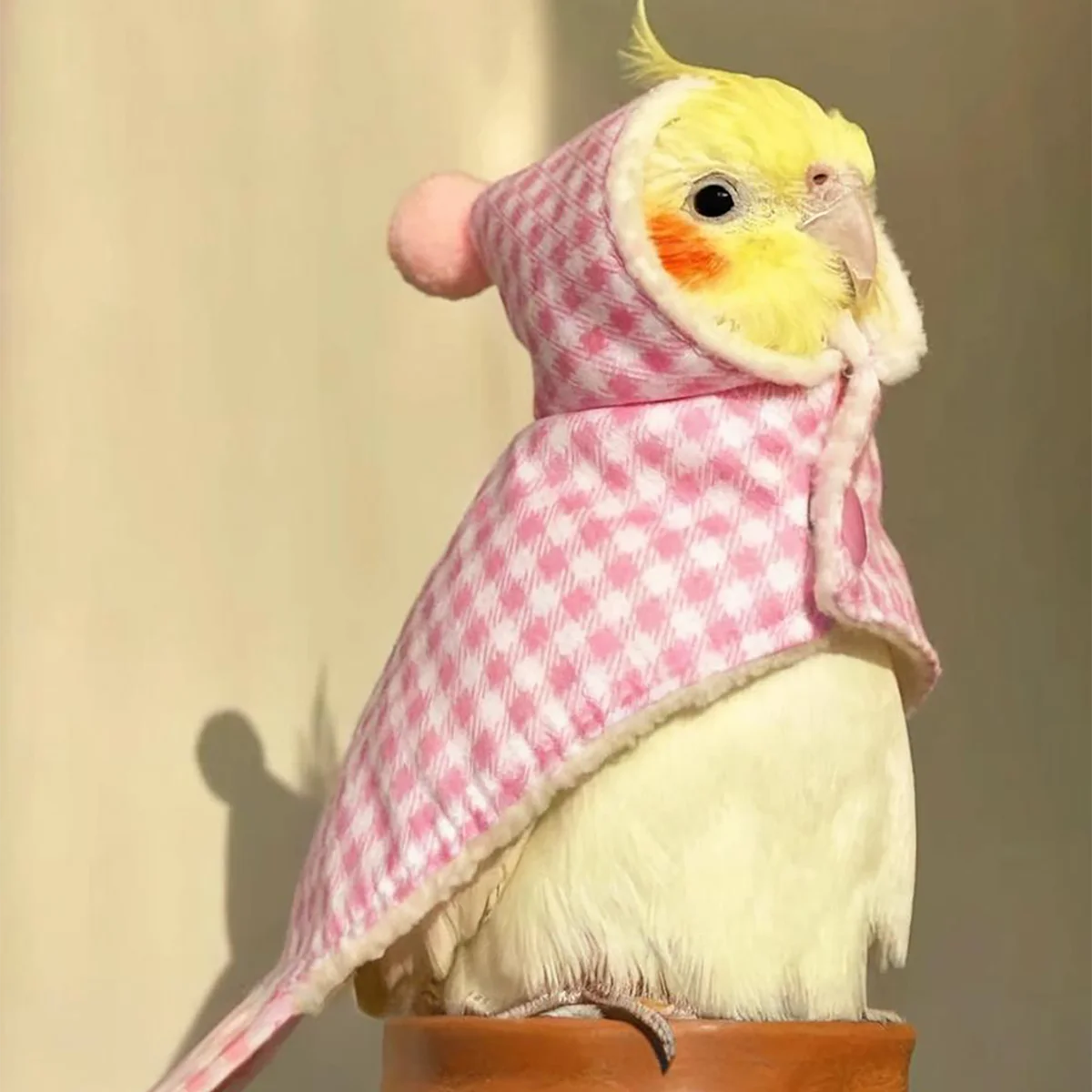 Cute bird clothes, bird cape, thick bird jacket, bird diaper, parrot dress, tiger pattern peony suspender diaper flight suit