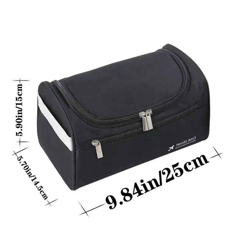 Men Vintage Luxury Toiletry Bag Travel Organizer Waterproof Makeup Case Hanging Storage for Business and Personal Use