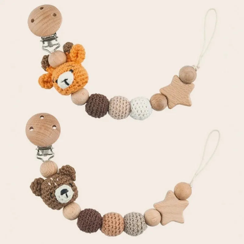 Baby Pacifier Clip Crochet Pacifier Chain Teething Pendant
