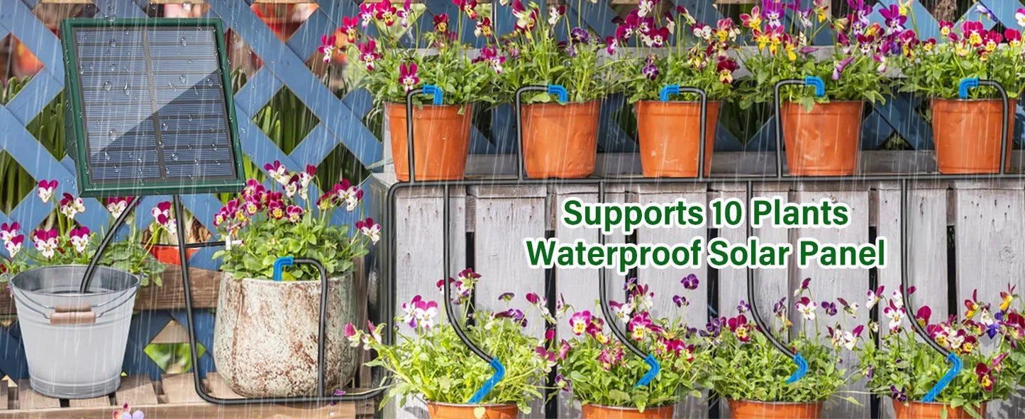 Solar Powered Automatic Drip Irrigation System for Garden Balcony Efficient DIY Watering Solution