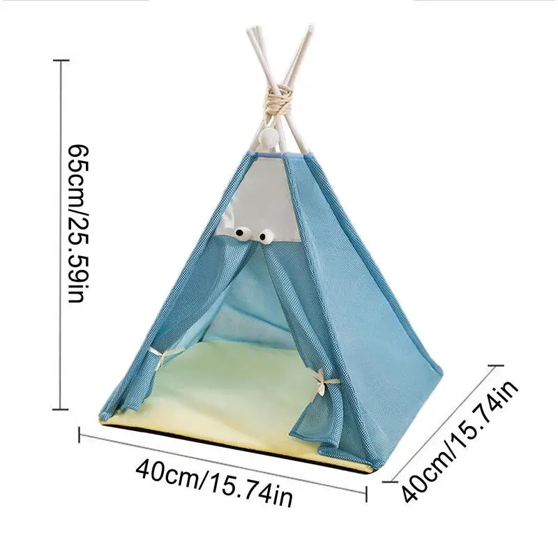 Portable Pet Playpen Breathable Mesh Foldable Dog Tent In Stable Structure Pet Teepee Machine Washable Portable Indoor Dog House