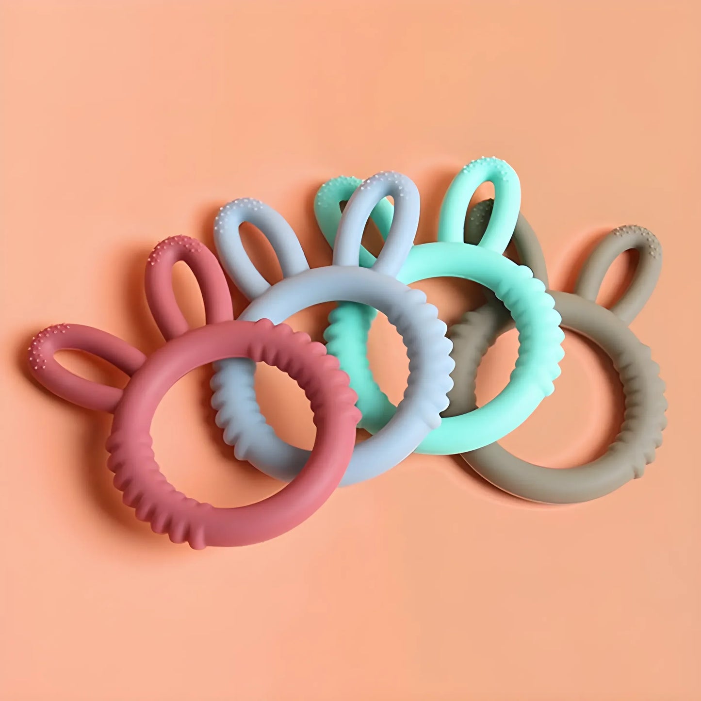 Baby Silicone Teether Bunny Safe Pacifier for Happy Teething