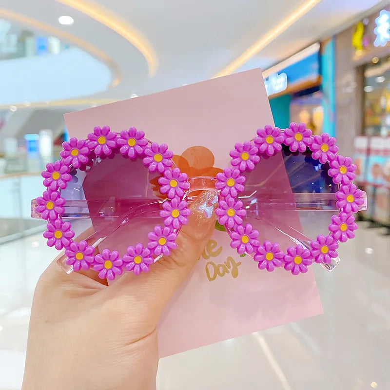 Summer Child Sunglasses Daisy Flower UV400 Eyewear for Kids