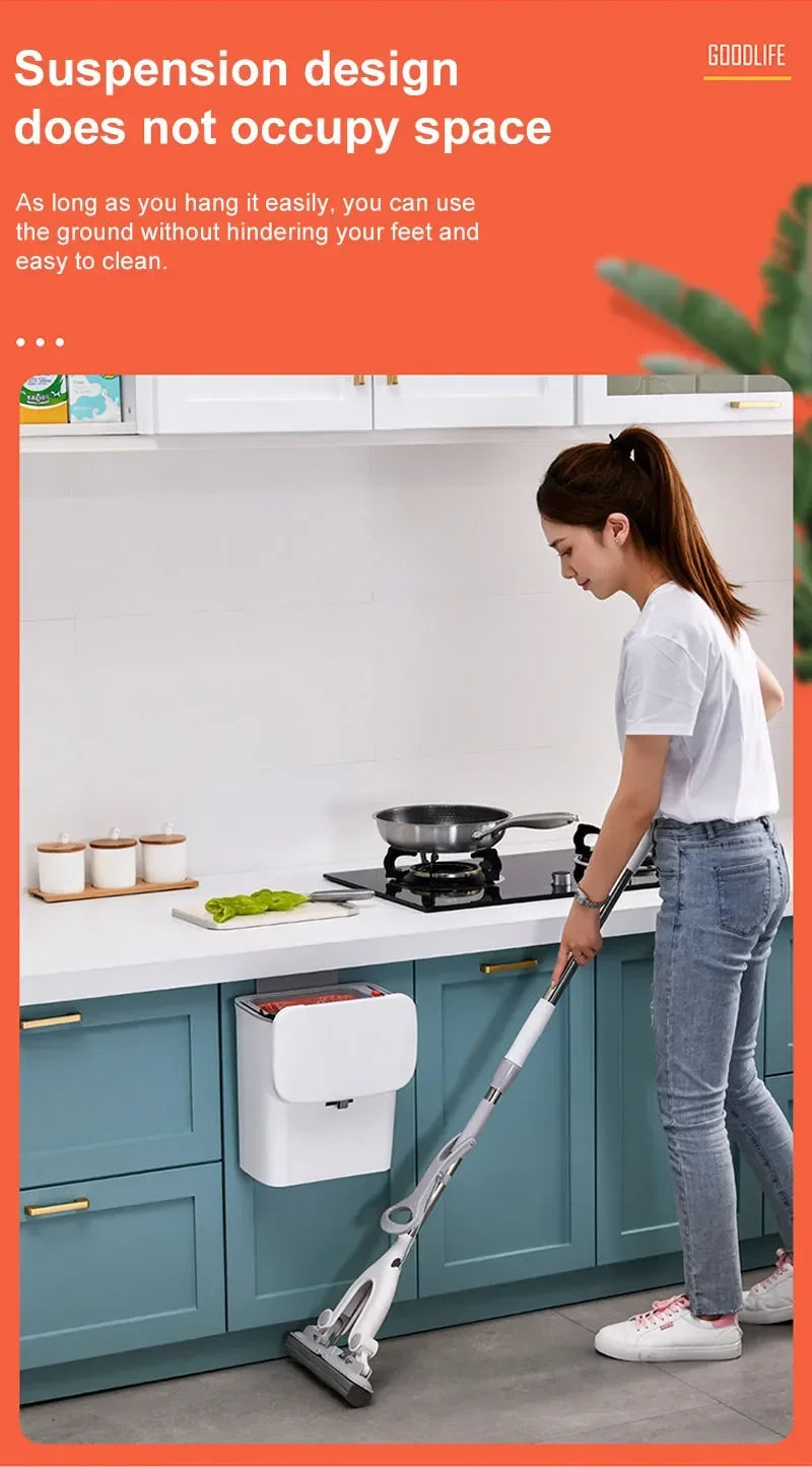 7L 9L Wall Mounted Trash Can with Lid for Kitchen and Bathroom Stylish Waste Bin Eco-Friendly Design