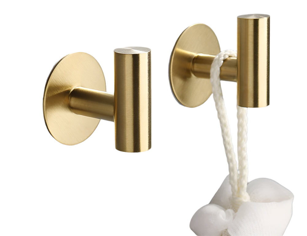 1/2PCS Adhesive Wall Hook Stainless Steel Robe Sticker Hooks