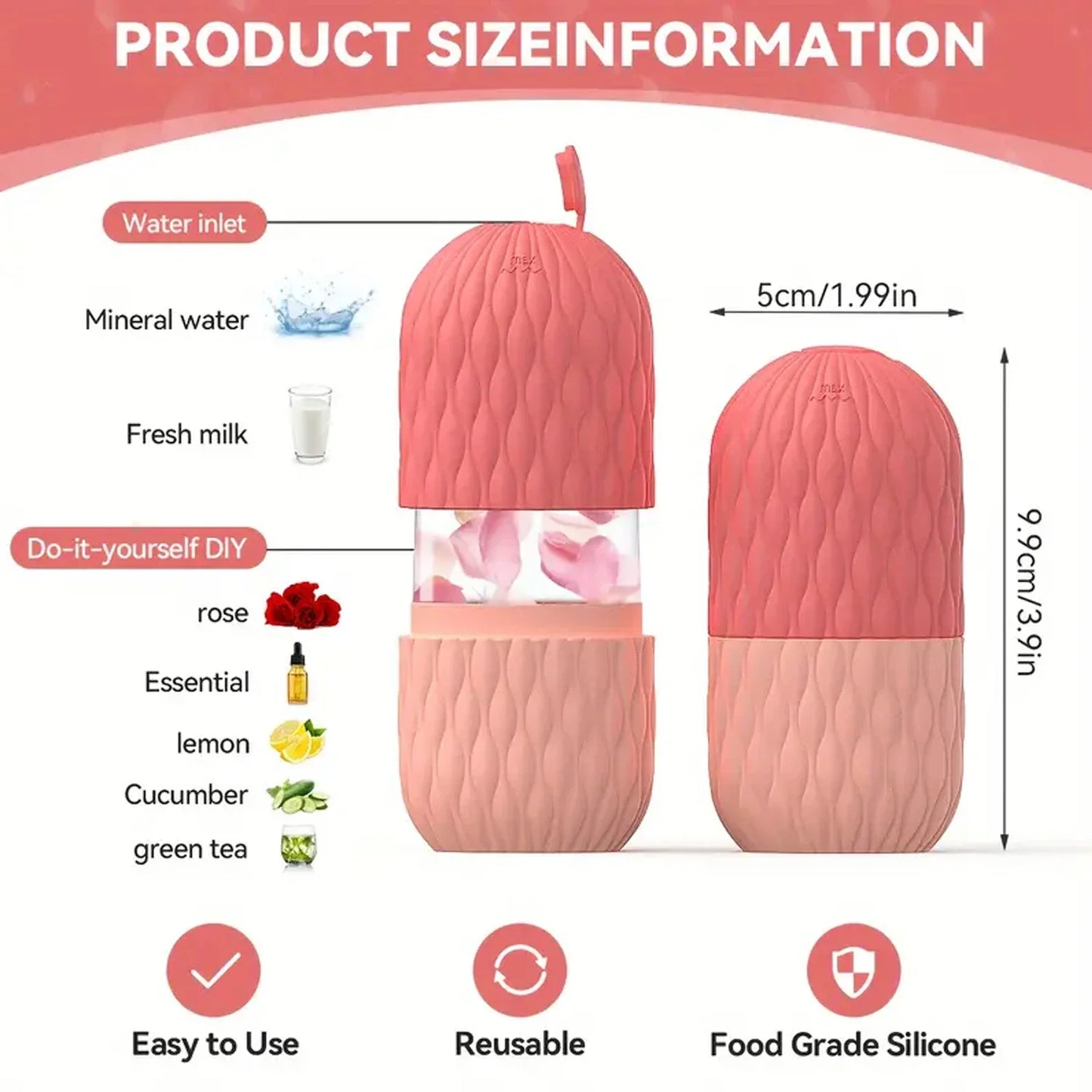 Reusable Silicone Ice Mold for Face Beauty Ice Roller Skin Care Tool