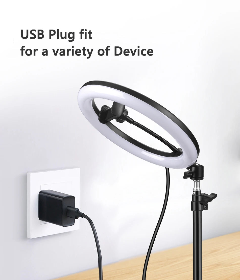 10inch Selfie Ring Light with Tripod for Video Recording