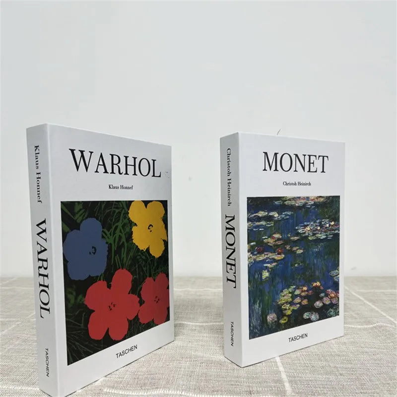 2 Piece Luxury Fake Book Decoration Set for Home and Cafe Decor Vintage Style Ornaments for Study and Club