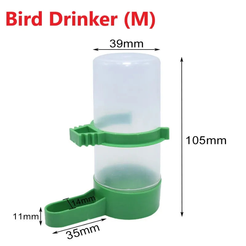 2PCS Bird Feeder Plastic Food Water Feeding Automatic Drinker Parrot Pet Parrot Drinking Cup Bowls Pet Bird Supplies Dispenser
