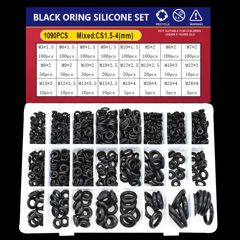 CS1-4 NBR Black O Ring Silicone Rubber Gaskets High Temperature Corrosion Resistant Oil Seal O-Rings for Plumbing and Automotive Applications