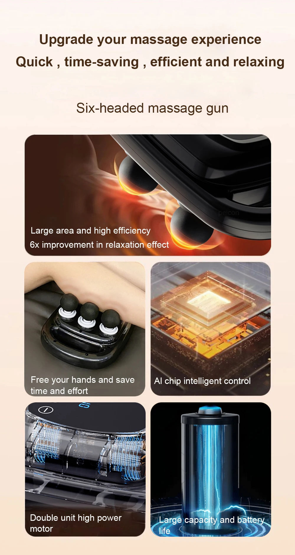 Fascia Massage Gun Professional High Frequency Muscle Massager