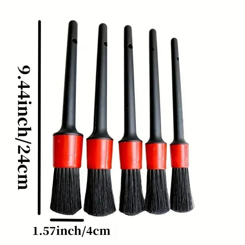 6Pcs Car Wash Care Detailing Brush Set for Wheels and Vents