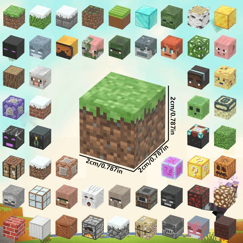 My World DIY Magnetic Building Blocks Set for Kids - Montessori 3D Pixel Bricks Constructor Toys - Creative Educational Christmas Gift