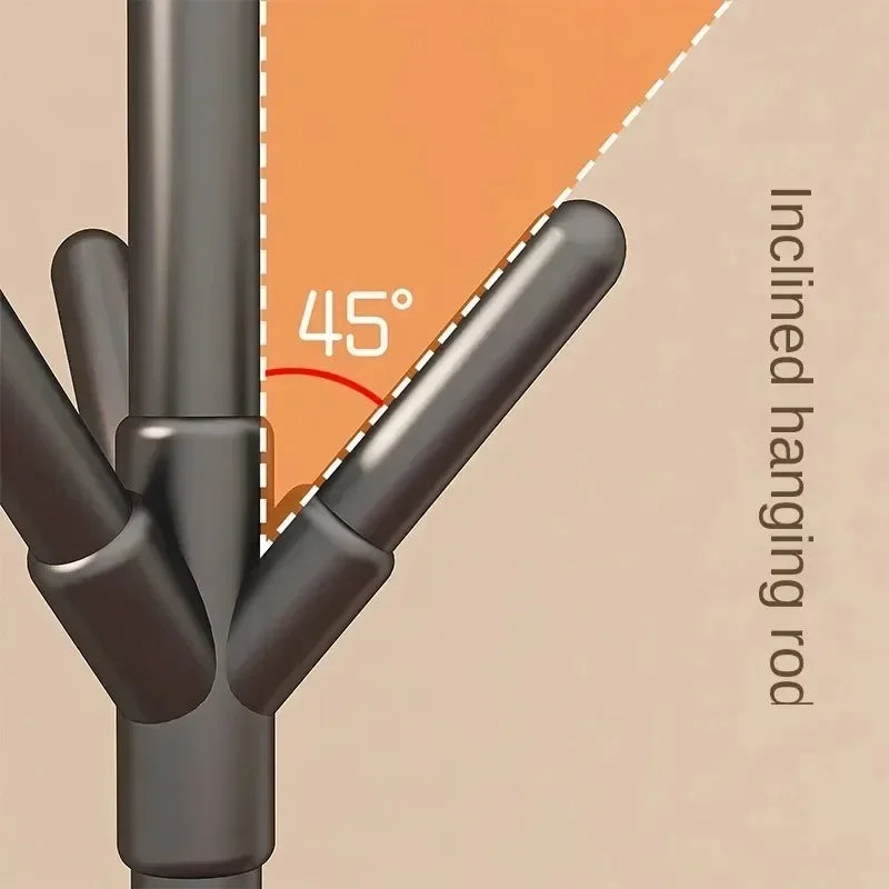 Multi Hook Clothes Rack Stand Tree Branch Shape Mobile Coat Rack for Home and Dorm Clothing Storage