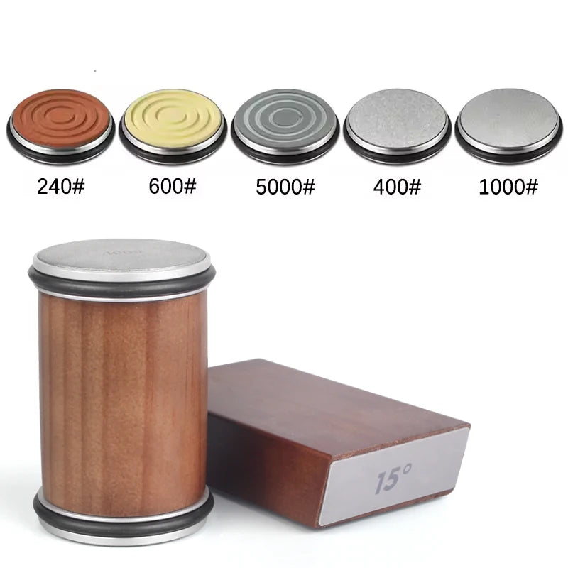 Rolling Knife Sharpener Kit with Magnetic Holder and Diamond Stones