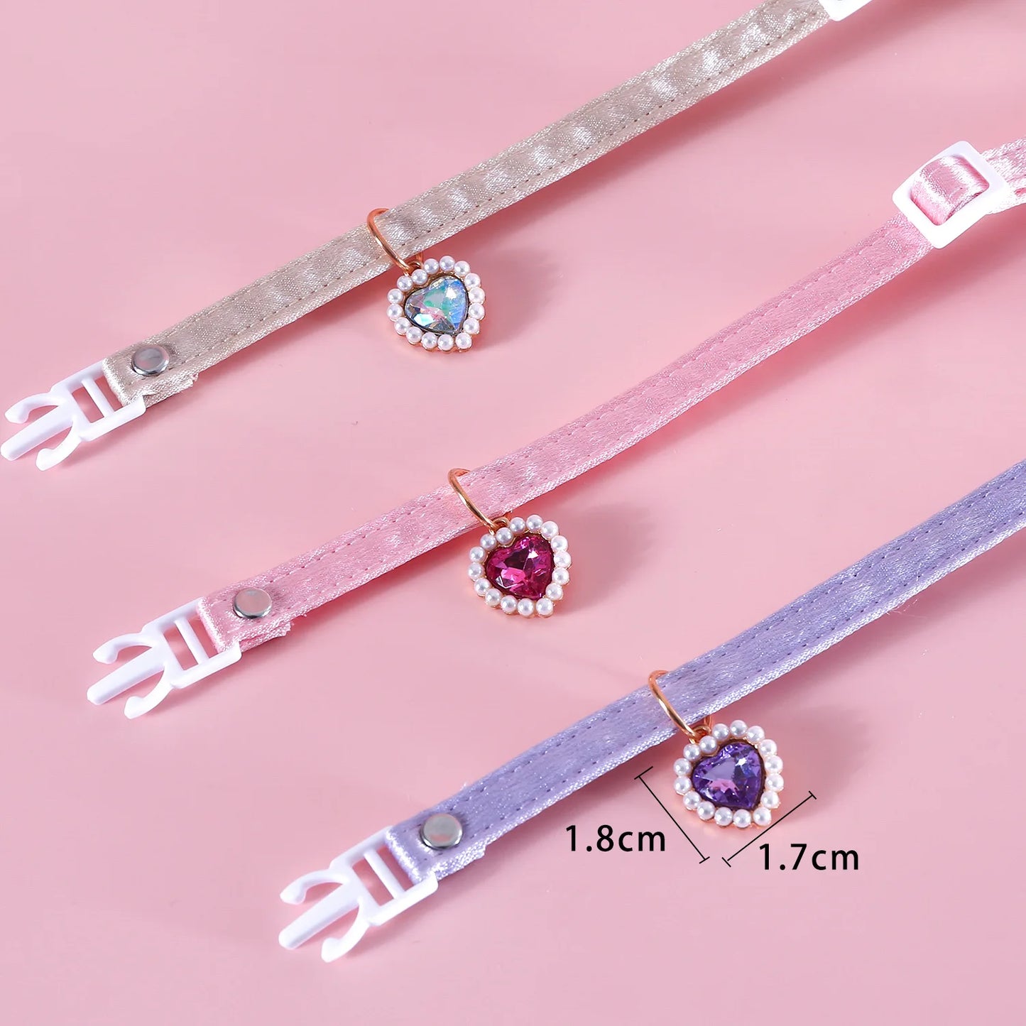 MPK New Series Pet Pearl Bow Collar Cat Anti Suffocation Love Pendant Bow Tie Also Suitable For Dog