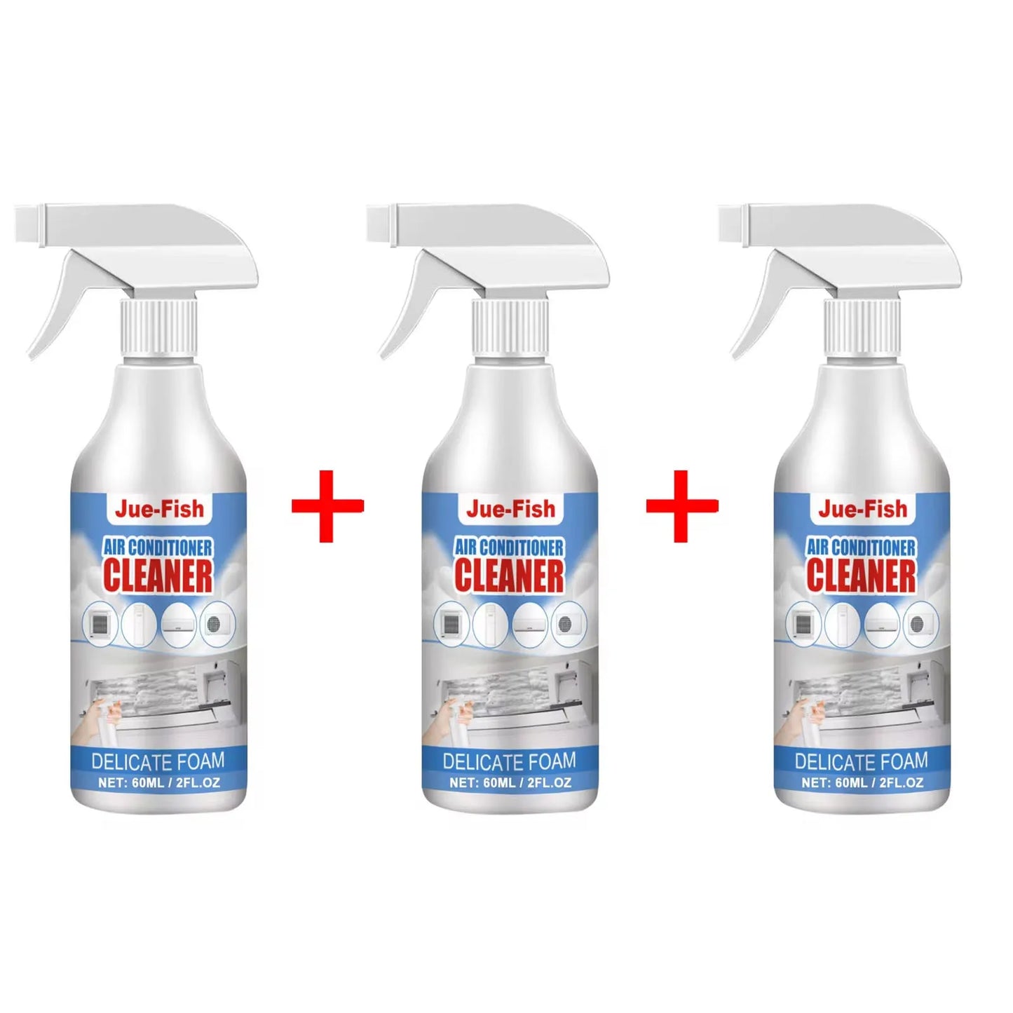 Air Conditioner Cleaner Foam Spray Deodorizer for Coils and Fans Powerful Dirt Removal and Odor Elimination