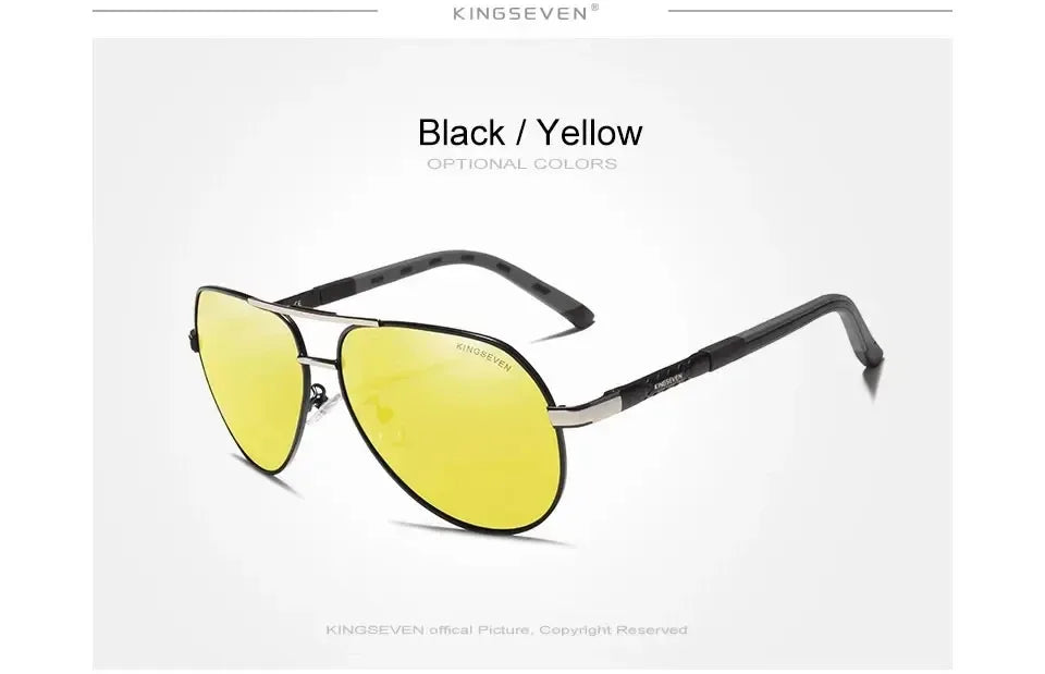 KINGSEVEN Classic Pilot Sunglasses Polarized UV400 Large Frame