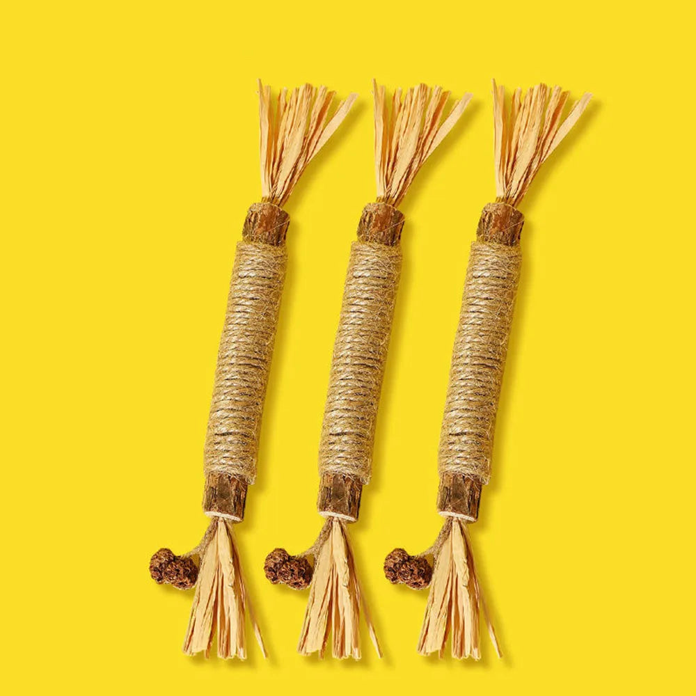 Kitten Hemp Rope Chew Stick, Durable Cat Teaser Toy - Bite-Resistant Grinding Tool for Kitten Chewing Fun