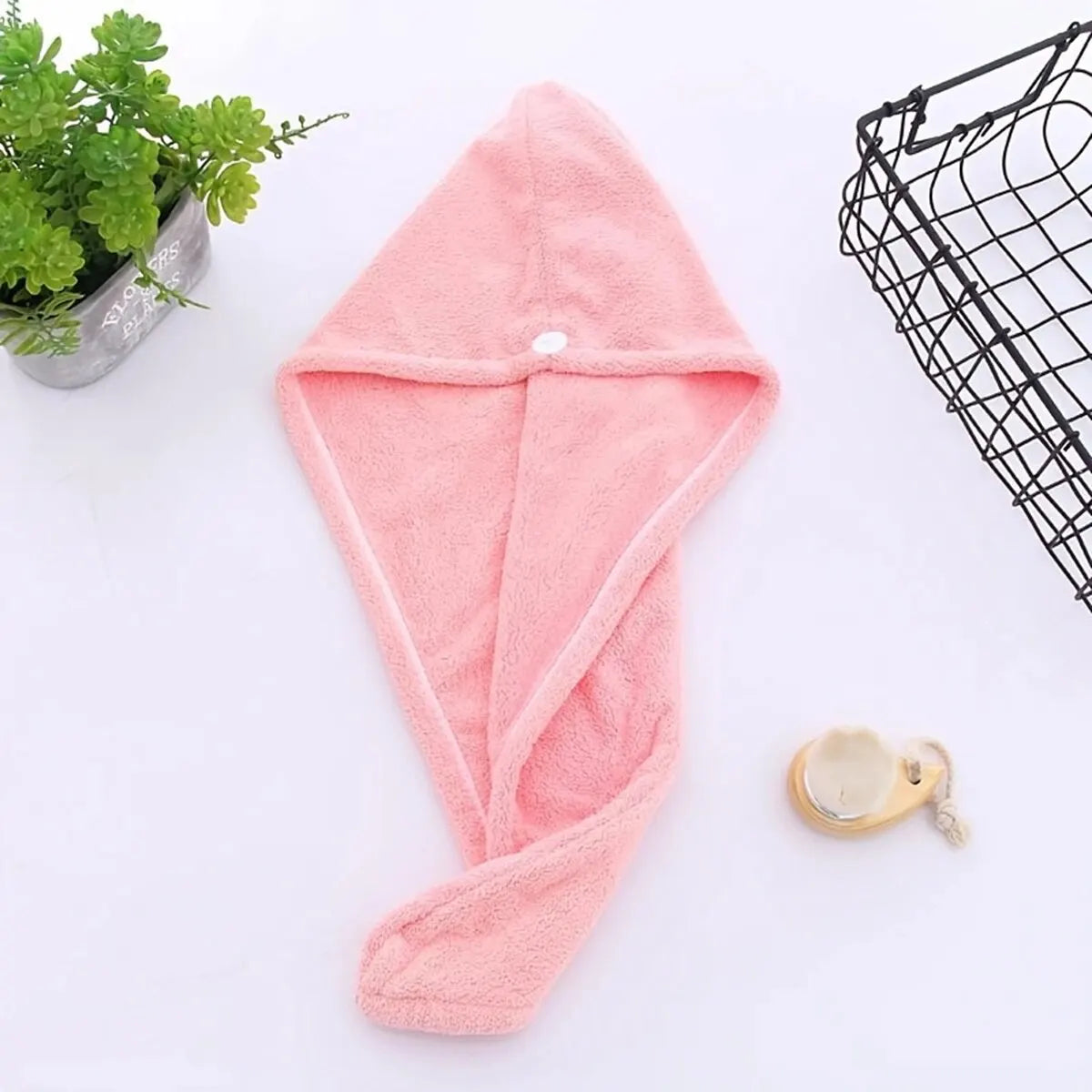 1pc Hair Drying Cap Super Absorbent Microfiber Towel Wrap