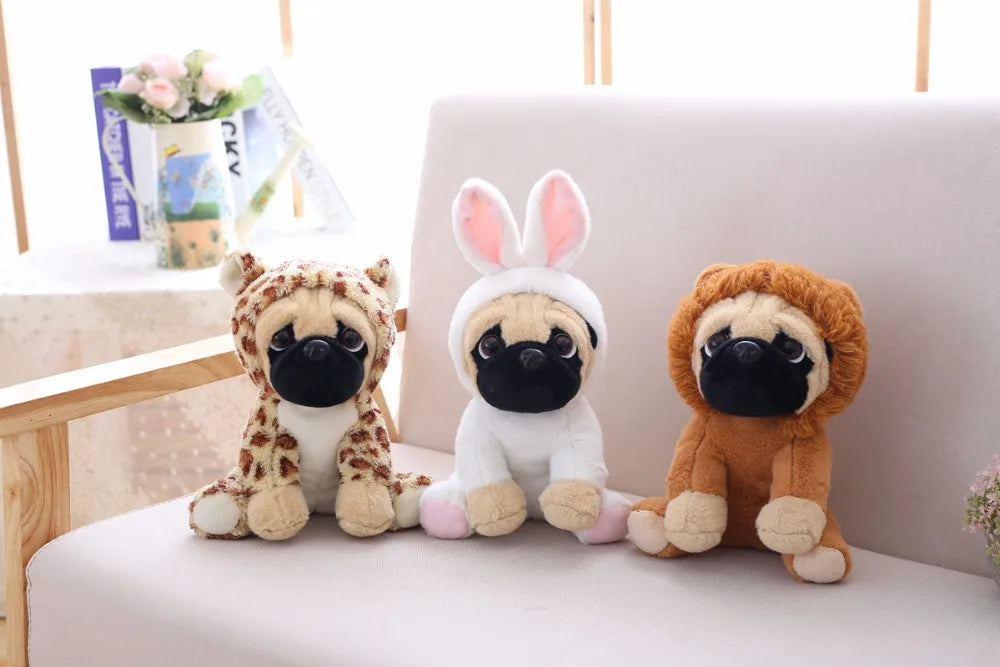 Lifelike Plush Sharpei Pug Simulation Dog Toy for Kids Adorable Cuddly Puppy Gift for Birthdays and Christmas