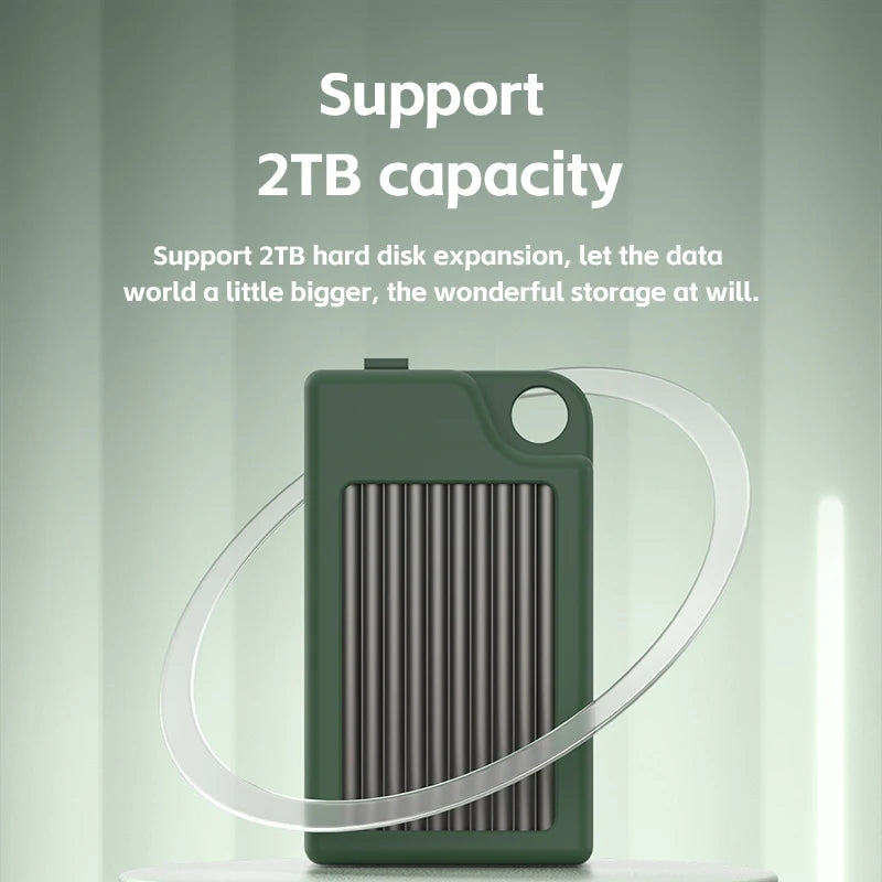 Hagibis 2230 M2 NVMe SSD Enclosure with Cooling Fan USB 3.2 Gen 2 High Speed Storage Case for Laptop iPhone 16 Pro 15 iPad